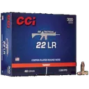 Cci Ar Tactical 22 Long Rifle Copper Plated Round Nose 40 Grain 300 Rounds - CCI