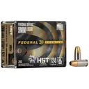 Federal Premium Hst 9mm Luger Jacketed Hollow Point 124 Grain 20 Rounds - Federal Ammunition