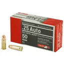 Aguila .25 Auto Full Metal Jacket 50 Grain 50 Rounds - Aguila Ammunition