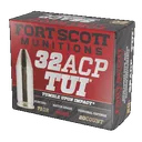 Fort Scott Munitions Pistol Ammo 32 ACP 71 gr. TUI 20 rd. - Fort Scott Munitions