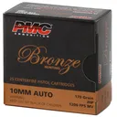 PMC, Bronze, 10mm Auto, Jacketed Hollow Point, 170 Grain, 25 Rounds - PMC