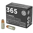 Sig Sauer V-Crown 9mm Jacketed Hollow Point 115 Grain 20 Rounds - Sig Sauer