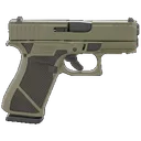 Glock G43X 9mm Luger 3.4in 10rd OD Green Diamond Stippling - Weapon Works