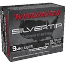 Winchester, Super-X, 9mm Luger, Silvertip Jacket Hollow Point, 115 Grain, 20 Rounds - Winchester