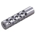 Keeno Arms #2 Muzzle Brake 22 Caliber 1/2-28 Chrome Moly Silver Universal Rifles - Keeno Arms