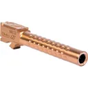 ZEV BBL17OPT5GBRZ Optimized Match 9mm Luger, Compatible w/Glock 17 Gen5, 4.49" Bronze PVD 416R Stainless Steel Dimpled Barrel - ZEV Technologies