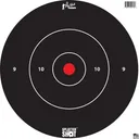 Pro-Shot 12BWHTETG5PK SplatterShot Bullseye Hanging Tagboard 12" Black/Red Impact Enhancement White 5 Pack - Pro-Shot Products