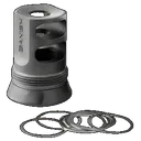 Banish Suppressors 4578 Muzzle Brake 1/2x28 Gold Finish Rifles - BANISH Suppressors