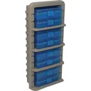 MTM AR9M Ammo Rack with 8 P50-9M-24 Ammo Boxes Clear Blue and Dark Earth - Mtm