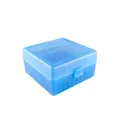 MTM Case-Gard RM10024 Ammo Box Flip-Top Multi-Caliber Rifle Clear Blue Polypropylene 100rd - MTM Case-gard