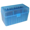 MTM Case-Gard RS5024 Case-Gard R-50 Multi-Caliber Clear Blue Polypropylene 50rd - Mtm