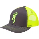Browning Flashback Hat Charcoal/Neon Green - Browning