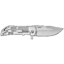 Camillus 19643 Dominator II 3" Folding Drop Point Plain Titanium Bonded 420 Stainless Steel Blade, Silver Carbon Fiber/SS Handle - Camillus
