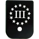 Cruxord 3% Flag Aluminum Magazine Base Plate Fits Glock 17 19 22 23 24 26 27 31 32 33 34 35 Gen1-4 - Cruxord