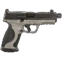 Ed Brown MPFTACT Fueled M&P Tactical 9mm Luger 19+1 4.75" Black Nitride Match Grade Threaded Barrel, Black Nitride Optic Cut/Serrated Stainless Steel Slide - Ed Brown