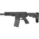 Rock River Arms BLK2132 LAR-15M 300 AAC Blackout 30+1 8" Black M-LOK Handguard, Black Aluminum Picatinny Rail Receiver, Black Polymer SB Tactical SBA3 Brace, Black Hogue Rubber Grip - Rock River Arms