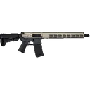 Shark Coast Tactical 300-055-1000-20 Badger 5.56 NATO 30+1 16" Black Nitride Threaded Barrel, Gray & Tan Cerakote Picatinny Rail Aluminum Receiver, Magpul SL-K Black Polymer Stock, Black Polymer Grip - Shark Coast Tactical
