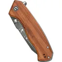 CIVIVI Placoid Flipper & Thumb Stud Knife Guibourtia Wood Handle (3.67"" Damascus Blade) C23079-DS1 - Civivi