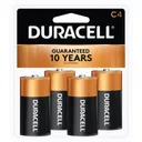 Duracell Coppertop Batteries C 4 pk. - Duracell