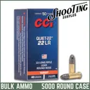CCI Quiet-22 22 Long Rifle Lead Round Nose 40 Grain - CASE 5000 Rounds - CCI