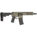 Cobalt Kinetics CKPROLITE30075CKG Pro Light 300 Blackout 7.50" Black Melonite Barrel, CK Green Aluminum Picatinny Rail Receiver, Polymer SB Tactical SBA3 Brace, Black Polymer Grip - Cobalt Kinetics
