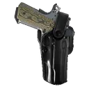 Galco APO224RB APO Strongside/Crossdraw OWB Black Steerhide Fits Glock 17 Gen1-5 Belt Holster Right Hand - Galco
