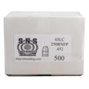 ROUND NOSE FLAT POINT 45 CAL (.452'') 250GR RNFP 500/BOX - Sns Cast Bullets