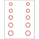 Gunstar Mini Circles Target Reticle Set Orange for Rifle and Optic Scopes - Gunstar