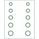 Gunstar Mini Circles Reticle Set Green for Scopes and Optics - Gunstar