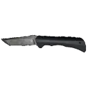 Templar Knife Auto Assist 3.25" Folding Tanto Plain Black Oxide Stonewashed Powder Coated D2 Steel Blade, 4.25" Black Textured Aluminum Handle - Templar Knife