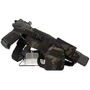 Cole-tac VWX110 Varmint Wrangler XL Pistol Holder Chest MultiCam Black Left Hand - Cole-TAC