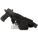 Cole-tac VWX102 Varmint Wrangler XL Pistol Holder Chest Black Left Hand - Cole-TAC