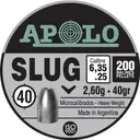 Hatsan Apolo Slug Air Rifle Pellets .25 Cal 40 gr 200/ct - Apolo