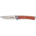 Smiths Products 51304 Ecesis 3" Folding Drop Point Plain Satin 3Cr13MoV SS Blade/Natural Wood/Black SS Handle Includes Pocket Clip - Smiths Products
