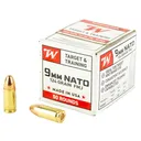Winchester, Nato, 9mm Nato, Full Metal Jacket, 124 Grain, 50 Rounds - Winchester