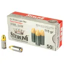 Sterling 8698779957674 9mm Luger 115gr Full Metal Jacket 50 Per Box/20 Case - Sterling