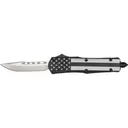 CobraTec FS-3 Small Blackout American Flag 2.75" Drop Point OTF Knife - Cobratec Knives