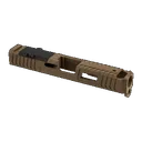 Zaffiri Precision IBS Ported Stripped Slide for Glock 19 Gen 3 RMR Cut FDE - Zaffiri Precision