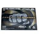 Walther Arms, Federal Punch, 22 Magnum, Flat Nose, 45 Grain, 100 Rounds - Walther Arms