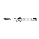 RUKO Stiletto 4" White Pearl Assisted Folding Knife - Ruko