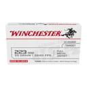 Winchester, Usa Rifle Ammo, 223 Remington, Full Metal Jacket, 55 Grain, 20 Rounds - Winchester