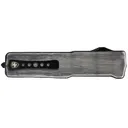 Templar Knife Premium Weighted Knight Slim 3.16" OTF Drop Point Plain Black Oxide Stonewashed Powder Coated D2 Steel Blade, 4.93" Gunmetal Anodized Aluminum Zinc Alloy Handle - Templar Knife