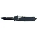 Templar Knife Gen II Saddle Blanket Slim 3.43" OTF Tanto Plain Black Oxide Stonewashed 440C SS Blade, 5.05" Red Aluminum Handle, Glass Breaker - Templar Knife