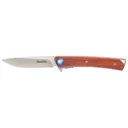 Smiths Products 51304 Ecesis 3" Folding Drop Point Plain Satin 3Cr13MoV SS Blade/Natural Wood/Black SS Handle Includes Pocket Clip - Smiths Products