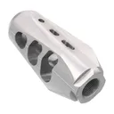 Tyrant Designs TD-CB223 CyberBrake-Compensating Muzzle Brake - Raw Steel - Dirty Bird Industries