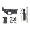 Aero Precision M4E1 Stripped Lower in Anodized Black, Enhanced Carbine Buffer Kit, MOE Lower Parts Kit Minus FCG Bundle - 