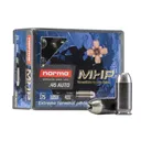 Norma Home Defense MHP Ammunition 45 ACP 175 Grain Solid Hollow Point Ammo - Handgun Ammo - 20 Rounds - Norma Ammo