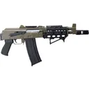 Zastava Zpap85 Ak Pistol 10" 5.56X45 30rd Semi Auto Buldged Trunnion 1.5mm Receiver Chrome Lined Barrel FDE Cerakote Night Brake Quad Rail Top Rail Rear Trunnion Rail - Dirty Bird Industries