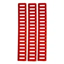 Ergo 18-Slot Ladder LowPro Rail Covers 3PK - Red - ERGO