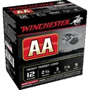 Winchester Ammo AAM129 AA Heavy Target 12 Gauge 2.75" 1 1/8 oz 1200 fps 9 Shot Shotgun Ammo - 25 Rounds - Winchester